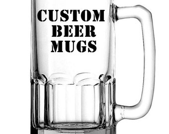 personalized beer mug etsy