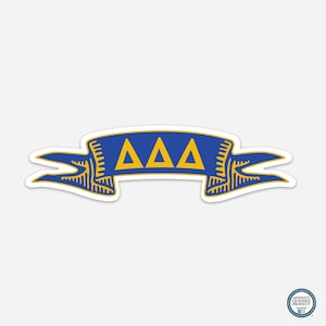 Delta Delta Delta Large Ribbon Sticker | Top Quality Vinyl | Durable & Weatherproof