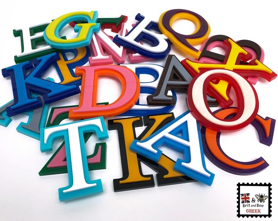 DOUBLE LAYER English Laser Cut Letters and Numbers Custom - Etsy