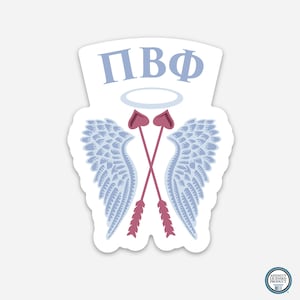 Pi Beta Phi Angel Wings Sticker | Top Quality Vinyl | Durable & Weatherproof