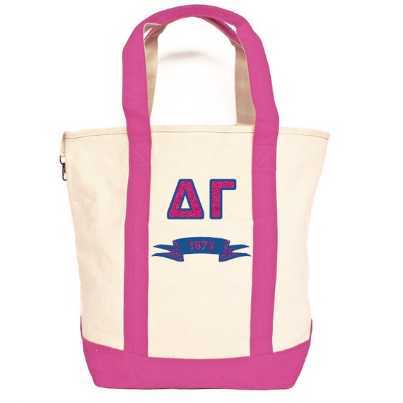 Bid Day Bag Comfort Colors Brit and Bee Canvas Sorority Tote Bag DZ Bag Delta Zeta Tote Bag Sorority Gift Big Little Sister