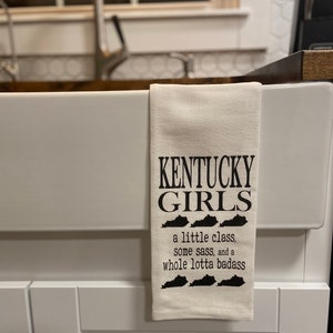 Kentucky Girls Whole Lotta Badass Tea Towel image 3