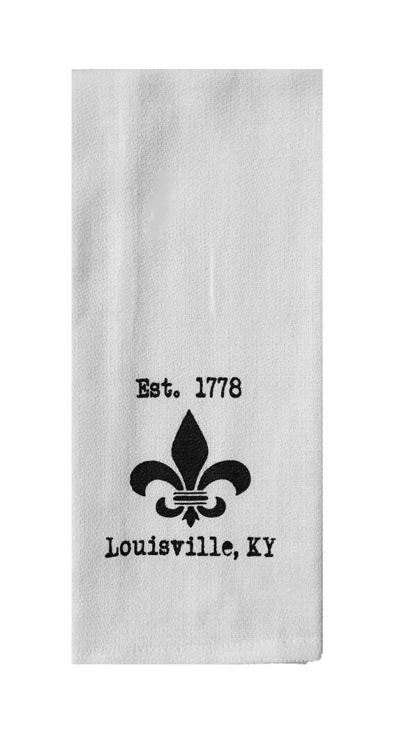 Louisville Fleur De Lis Tea Towel Etsy