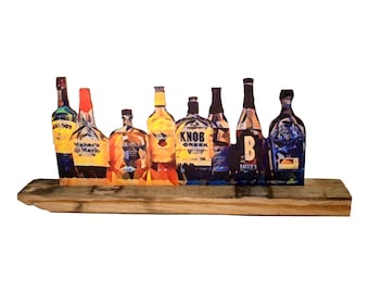 Bourbon Bottles Favorites Stave Cutout