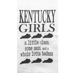 Kentucky Girls Whole Lotta Badass Tea Towel image 1