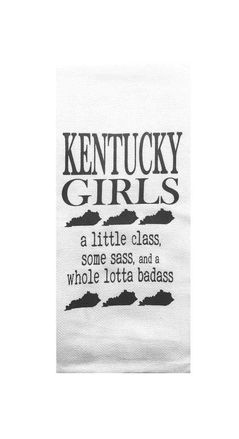 Kentucky Girls Whole Lotta Badass Tea Towel image 1