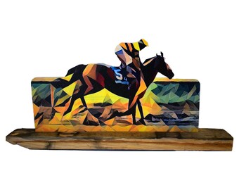 Derby Horse Trot Deco Barrel Stave Cutout