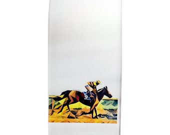 Derby Horse Trot Color Cotton Tea Towel