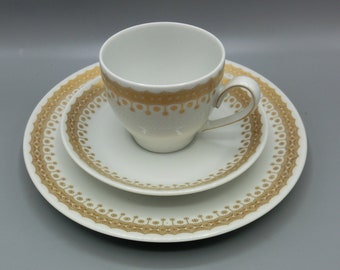 VINTAGE Scherzer collection cup, white with gold rim, collection place setting, tea set, simple decor can be combined, decoration gift