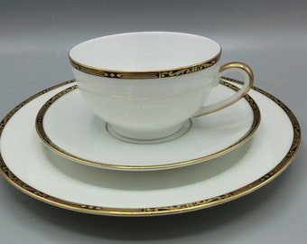 VINTAGE collector's cup white with gold rim, 3-part, timeless, easy to combine, Seltmann Weiden, place setting, collector's place setting, decoration, gift