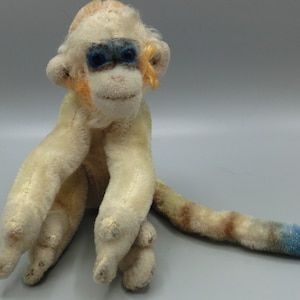 VINTAGE Steiff or Hermann, old soft toy, monkey, mohair soft toy plush toy stuffed animal gift childhood memory monkey