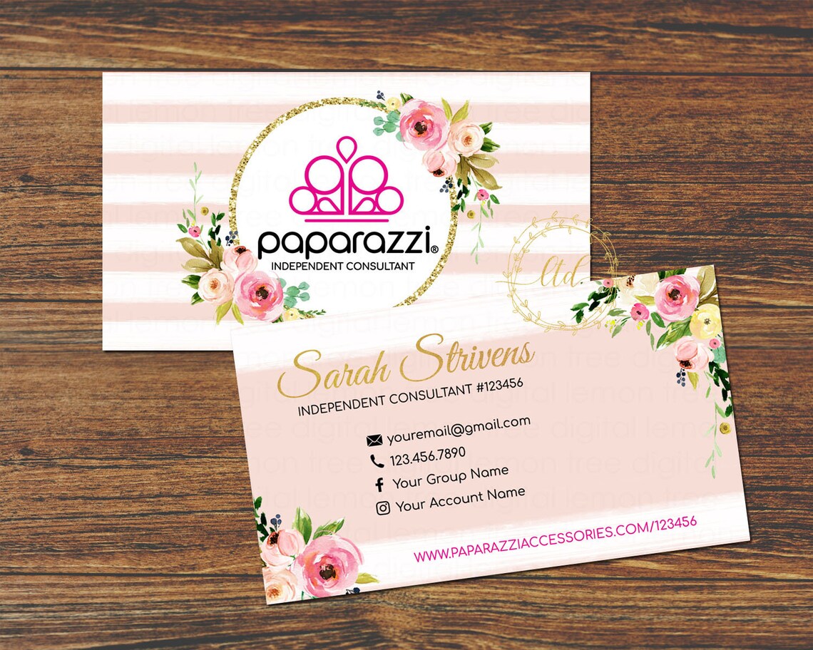 Printable Paparazzi Business Card Paparazzi Jewelry | Etsy