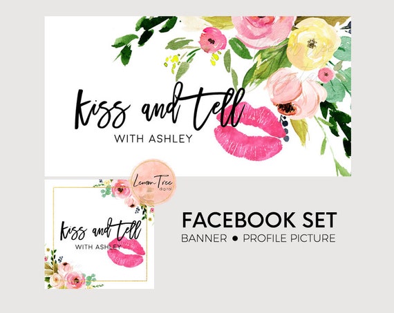 Download Floral Facebook Banner Set Facebook Kit Floral Facebook Etsy
