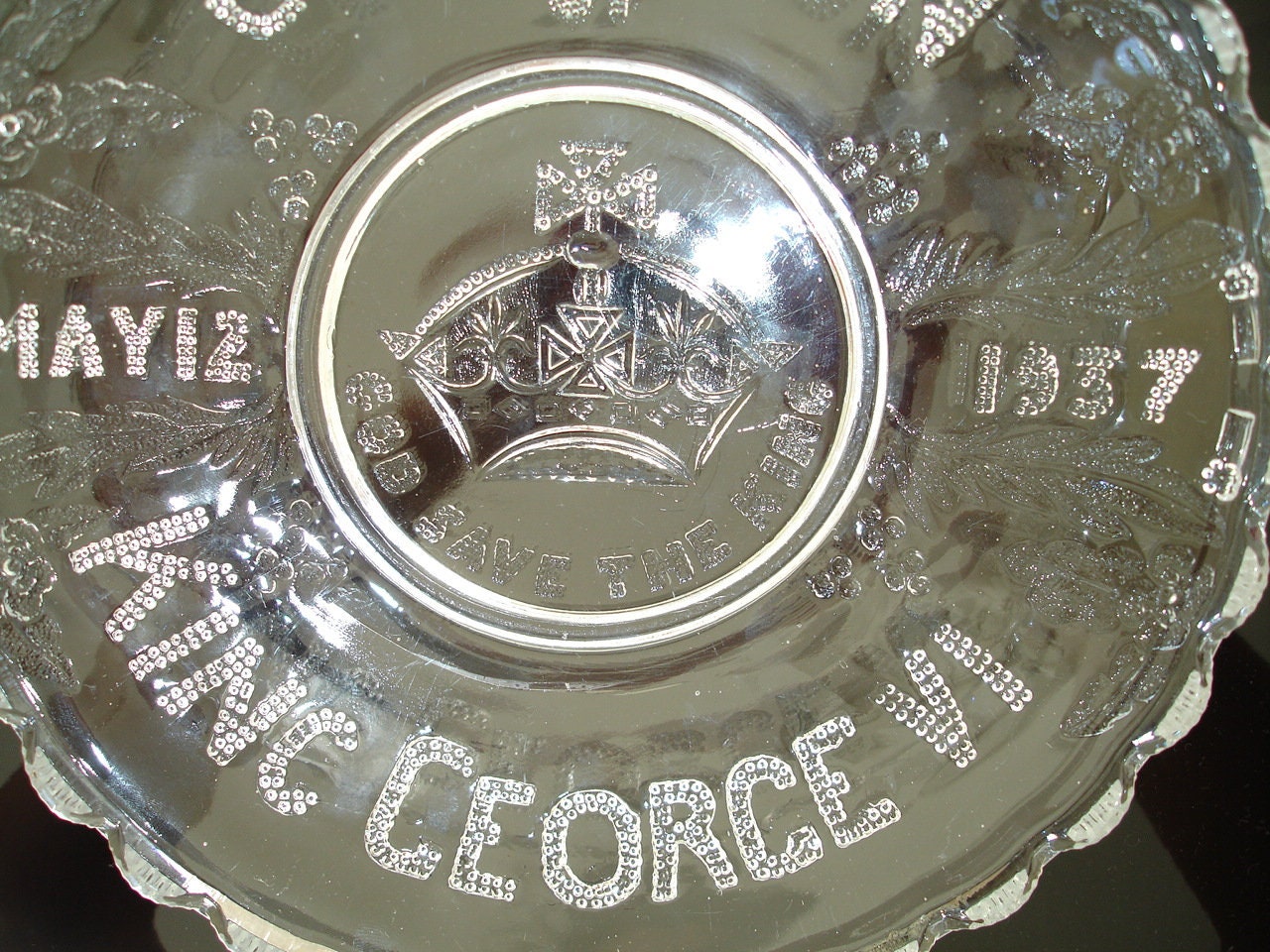 King George VI Coronation Plate Glass Dish 1937 Royal - Etsy UK