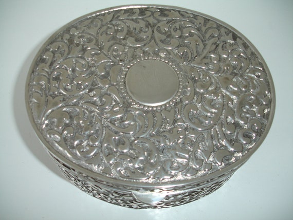 Godinger Silver Metal Jewellery Trinket Box 6 1/2… - image 2
