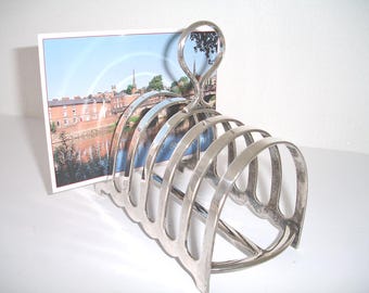 Porte-toast EPNS En Métal Argenté, Finition Brillante, Fabrication Anglaise