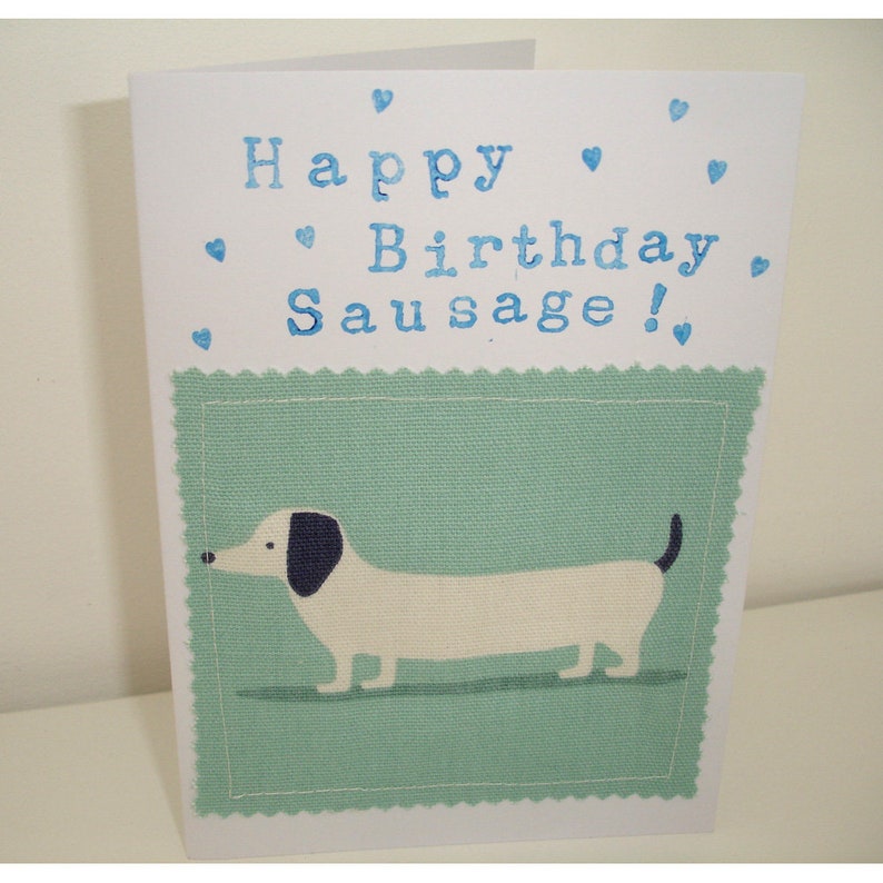 Teckel Saucisse Chien Anniversaire Carte De Voeux Vierge