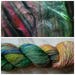 Hand Dyed Yarn, Merino, Nylon, Stellina, Sparkle, Perfect for Special Socks, Shawls and Lightweight Accessories - Charred Tourmaline