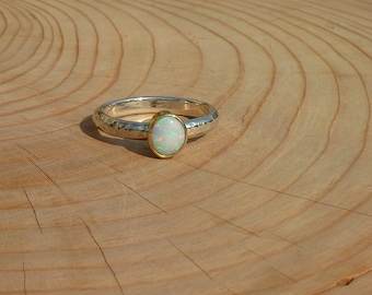 Coober Pedy opal ring with 18k gold bezel|gift|engagement gift|bridal|sister|bestfriend|crystal opal|opal doublet ring| jewellery|opal ring
