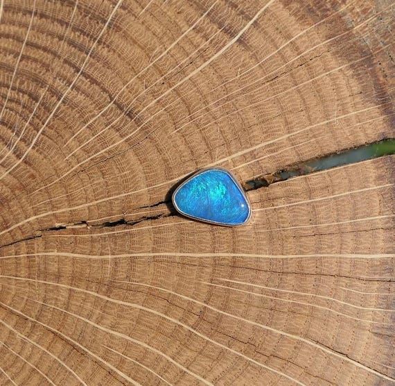 Sterling Silver Opal Tie Tack|tie-pin|handmade|unique|one-off