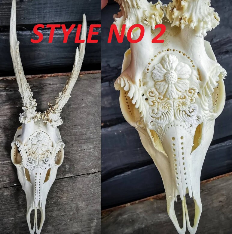 Deer Skull Carving Patterns