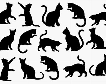 Black Cat Waterslide Decals 3 cms