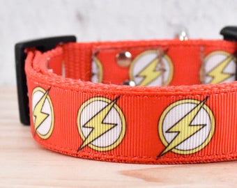 The Flash Adjustable Dog Collar / marvel / DC / Melody's Pet collars / super hero