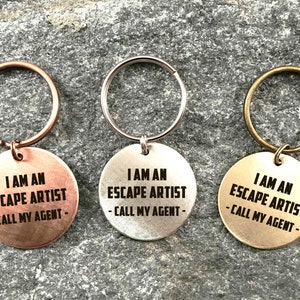 I am an Escape Artist , Call My Agent - Pet Tag, Dog Tag and Personalised Pet Tag Custom Dog Id Tag Pet Tag , Cute Dog Collar Name Tag