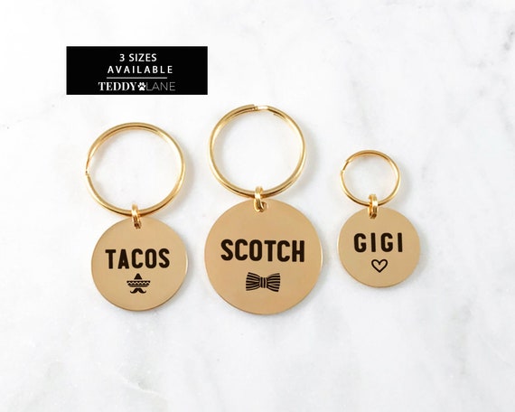 gold pet tag