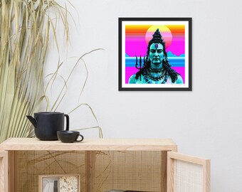 Impression encadrée d'art originale-- Lord Shiva