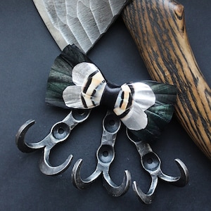 Pheasant Feather Bow Tie: Handmade Formal Occasion Neckwear