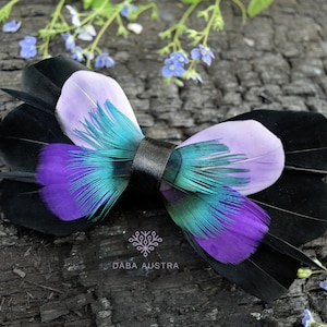 Peacock Feather Bow Tie: Handmade Formal Wear