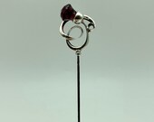 Art Nouveau Silver and Amethyst Hat Pin circa 1915