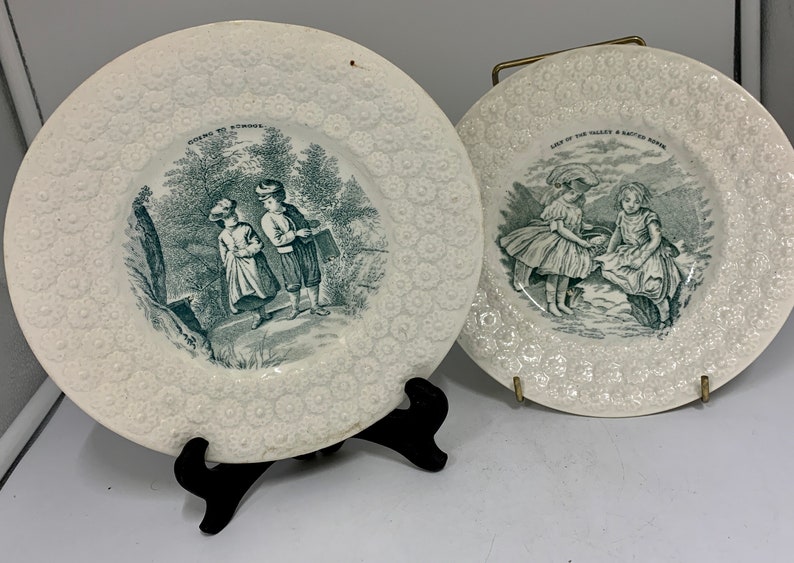 Pair Childs Plates by Skinner /& Walker circa 1870