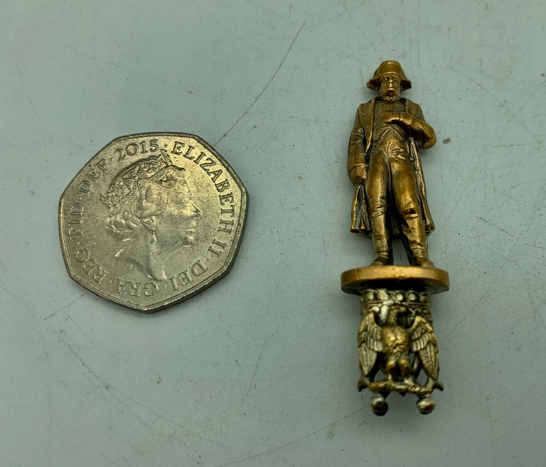 Antique Polished Metal Napoleon Bonaparte Figurine circa 19 th Century