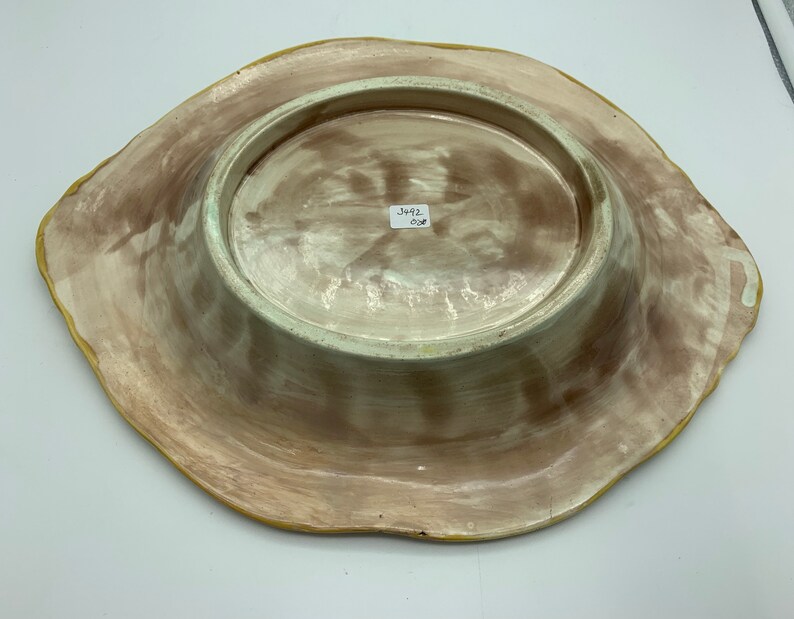 Antique English Majolica Pottery Bread Plate circa 1865