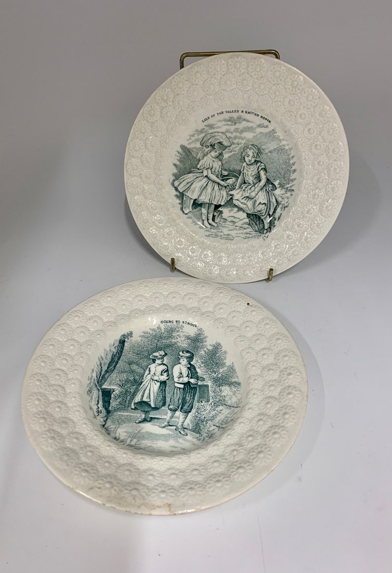 Pair Childs Plates by Skinner /& Walker circa 1870