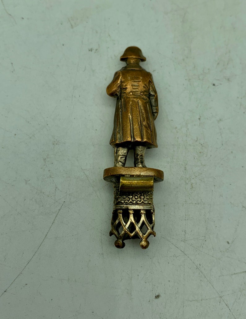Antique Polished Metal Napoleon Bonaparte Figurine circa 19 th Century