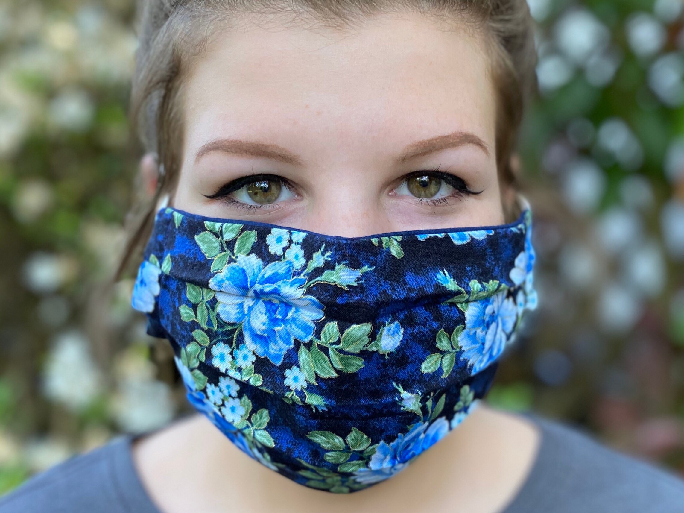 Floral Face Mask Nose Wire Mask Filter Pocket Mask Made in - Etsy