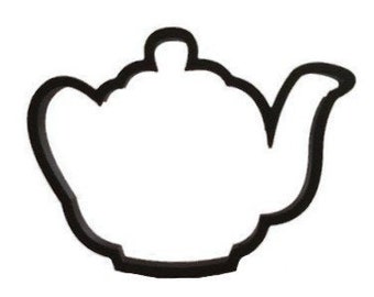 Teapot Cookie  Cutter - Tea Pot Cookie Cutter - Tea Party Fondant Cutter - Time for Tea Cupcake Topper - English Tea Party Cookies