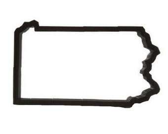 Pennsylvania Cookie Cutter - Pennsylvania State Fondant Cutter - State of Pennsylvania Cupcake Topper