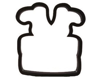 Santa coming down the chimneyfireplace Cookie or Fondant Cutter with built-in imprint