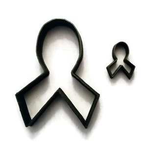 Cancer Awareness Ribbon Cookie Cutter - Breast Cancer Awareness Ribbon Fondant Cutter - Cancer Awareness Ribbon Cupcake Topper
