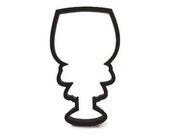 Wine Glass with Bow Cookie Cutter - Christmas Goblet Cupcake Topper - Wedding Toast Fondant Cutter - New Year 39 s Eve Cookie
