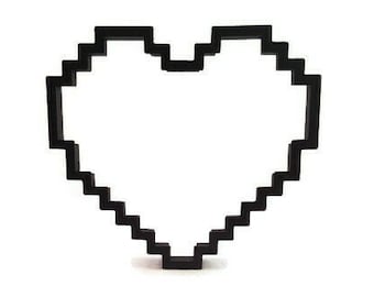 Pixel Heart Cookie Cutter