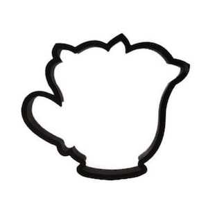 Teacup with Flowers Cookie  Cutter - Floral Tea Cup Cookie Cutter - Tea Party Fondant Cutter - Tea Party Baby Shower