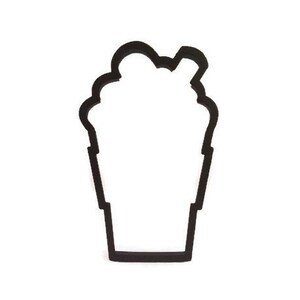 Frappucino Cookie Cutter - Latte Cupcake Topper - Blended Coffee Fondant Cutter - Coffee Cookie Cutter - Iced Coffee Birthday Cookies