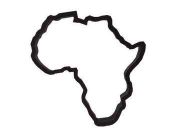 Africa Cookie Cutter - African Jungle Cupcake Topper - Safari Party Fondant Cutter - Safari Birthday Cookie Cutter
