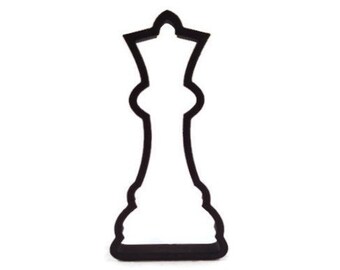 Chess Piece Cookie Cutter - Chess Queen Cupcake Topper - Chess Grandmaster Fondant Cutter - Chess Club Cookie Cutter