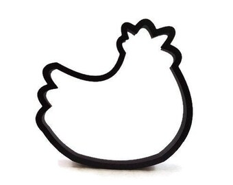 Chicken Cookie Cutter - Farm Animal Cupcake Topper - Easter Chicken Cookie Cutter - Old MacDonald Cookies - Hen Cookie Cutter - Roosting Hen